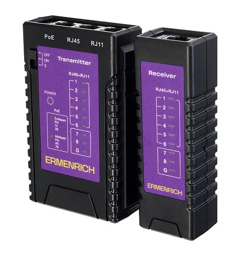 görüntü Ermenrich NetGeeks NP10 Kablo ve PoE Test Cihazı,  1