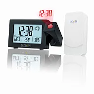 foto Explore Scientific Projection RC Alarm Clock w/Weather Forecast, black