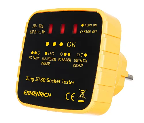 resim Ermenrich Zing ST30 Priz Test Cihazı,  1