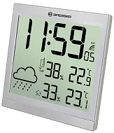 görüntü Bresser TemeoTrend JC LCD RC Weather Station (Wall clock), silver