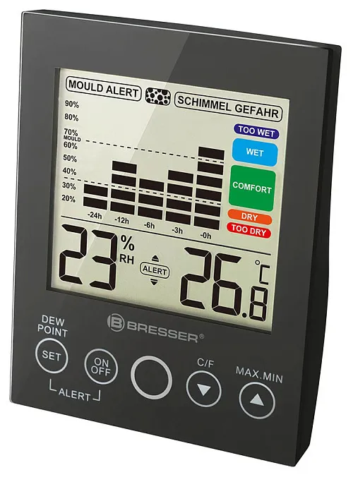 görüntü Bresser Mould Alert Hygrometer, black,  1