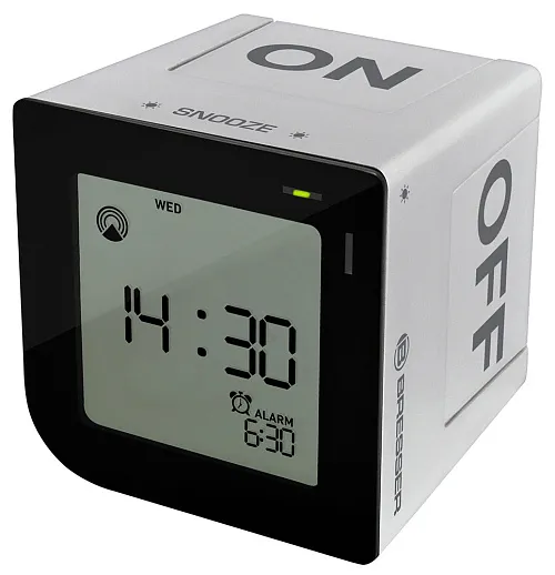 foto Bresser FlipMe Tabletop Alarm Clock, silver,  1