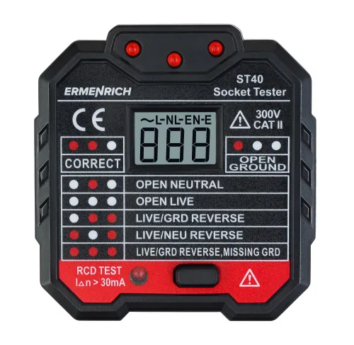 fotoğraf Ermenrich Zing ST40 Priz Test Cihazı,  2
