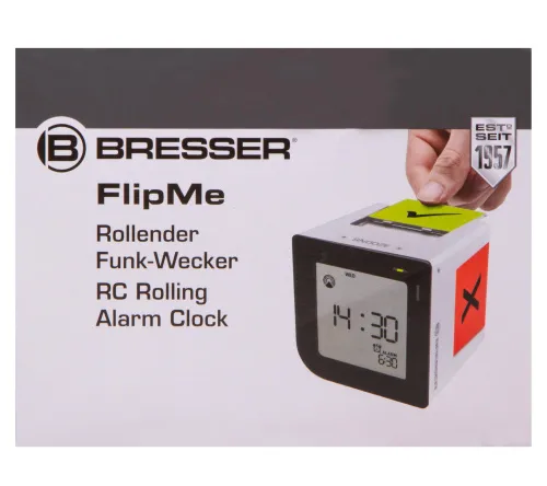 foto Bresser FlipMe Tabletop Alarm Clock, silver,  12