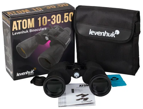 resim Levenhuk Atom 10–30x50 Binoküler Dürbün,  2