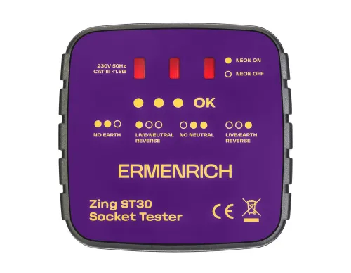 resim Ermenrich Zing ST30 Priz Test Cihazı,  2