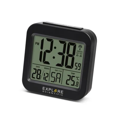 foto Explore Scientific RC Alarm Clock, black,  2