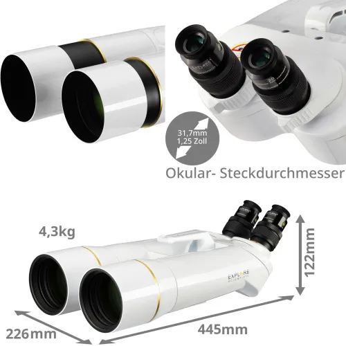 görüntü Explore Scientific BT-82 SF Large Binoculars,  4
