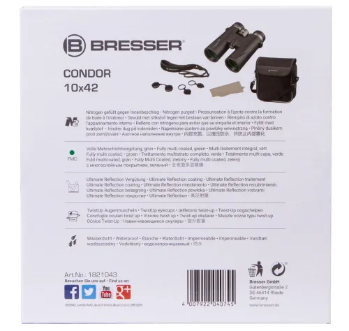 foto Bresser Condor UR 10x42 Binoculars,  12
