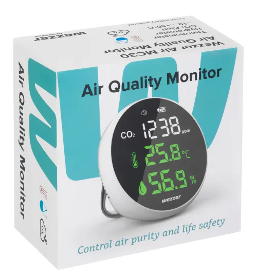 resim Levenhuk Wezzer Air MC30 Hava Kalitesi Monitörü,  7