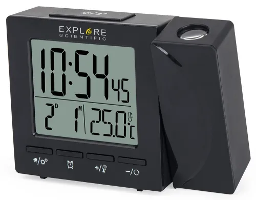 görüntü Explore Scientific RC Digital Projection Clock with Indoor Temperature, black,  7