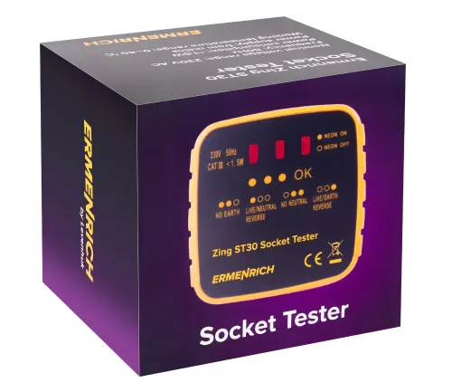 resim Ermenrich Zing ST30 Priz Test Cihazı,  5