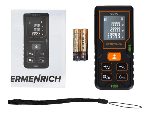 görüntü Ermenrich Reel PLUS GD40 Lazer Metre, siyah,  2