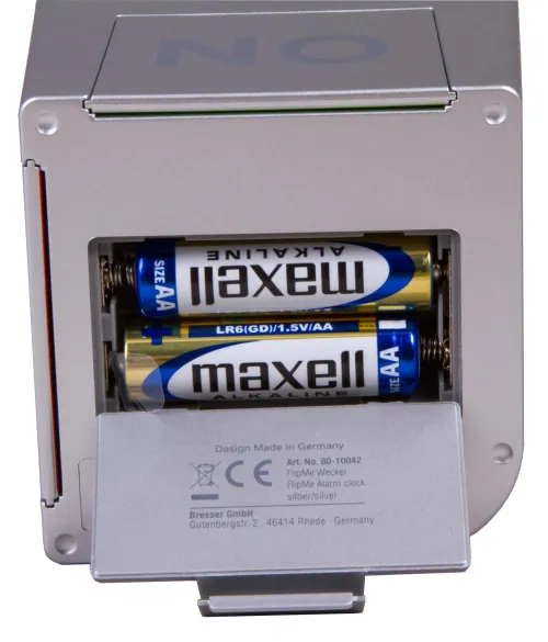 foto Bresser FlipMe Tabletop Alarm Clock, silver,  9