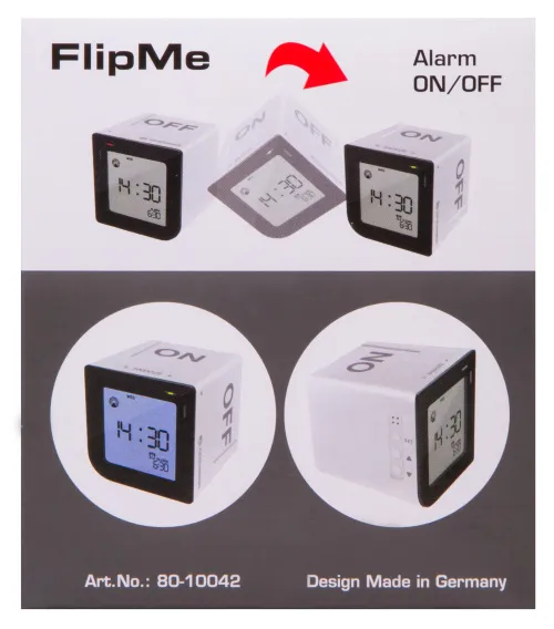 foto Bresser FlipMe Tabletop Alarm Clock, silver,  15