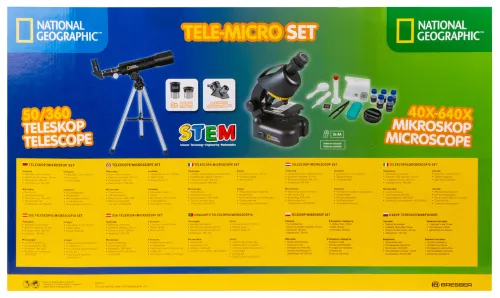 fotoğraf Bresser National Geographic Set: 50/360 AZ Telescope and 40x–640x Microscope,  22