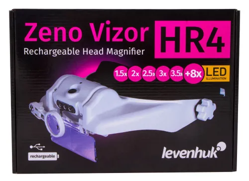 görüntü Levenhuk Zeno Vizor HR4 Şarjlı Baş Büyüteci,  12