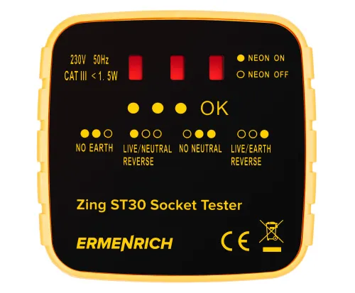 resim Ermenrich Zing ST30 Priz Test Cihazı,  2