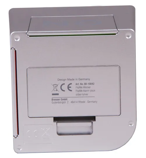 foto Bresser FlipMe Tabletop Alarm Clock, silver,  8