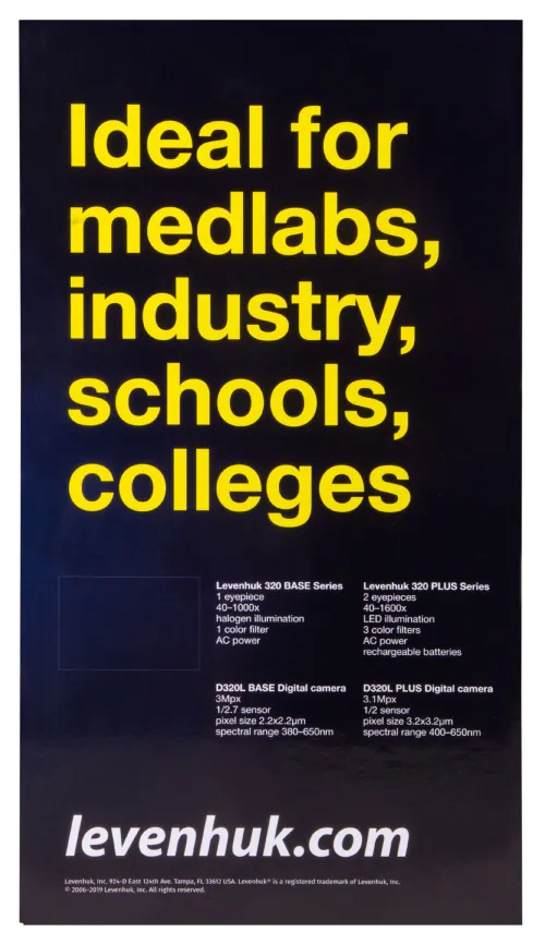 foto Levenhuk 320 BASE Biyolojik Monoküler Mikroskop,  20