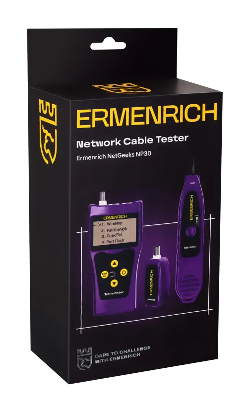 foto Ermenrich NetGeeks NP30 Ağ Kablosu Test Cihazı,  12