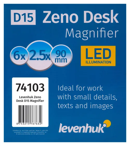 görüntü Levenhuk Zeno Desk D15 Büyüteç,  12