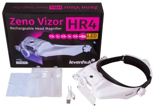 görüntü Levenhuk Zeno Vizor HR4 Şarjlı Baş Büyüteci,  2