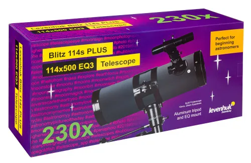 resim Levenhuk Blitz 114s PLUS Teleskop,  12