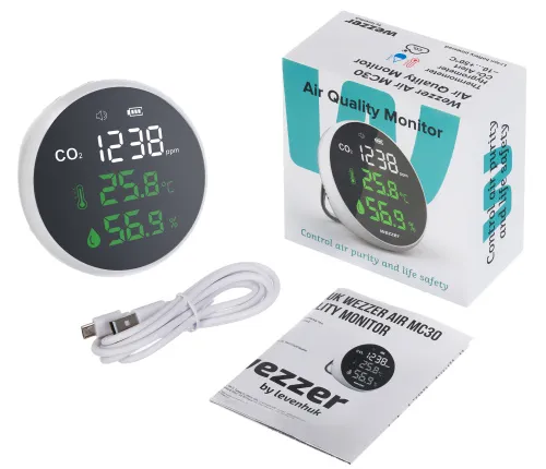 resim Levenhuk Wezzer Air MC30 Hava Kalitesi Monitörü,  2