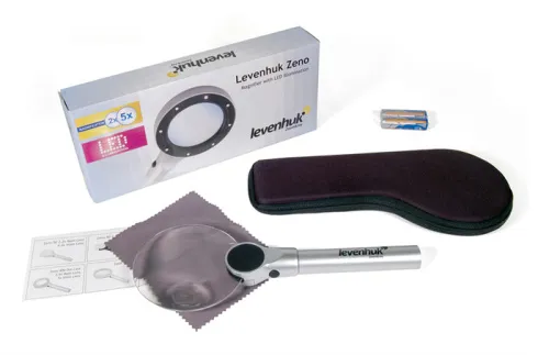 görüntü Levenhuk Zeno 400 LED Büyüteç, 2/4x, 88/21 mm, Metal,  3