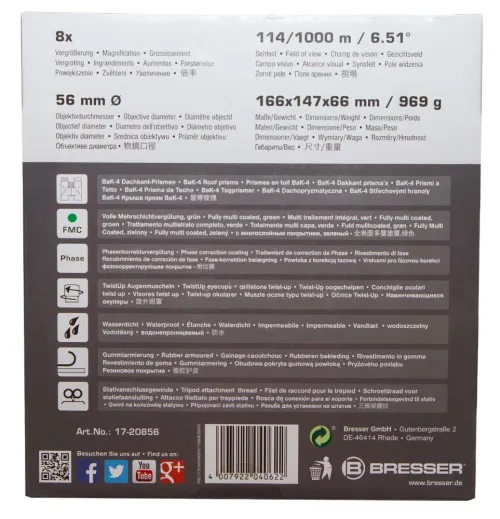 foto Bresser Pirsch 8x56 Binoculars,  14