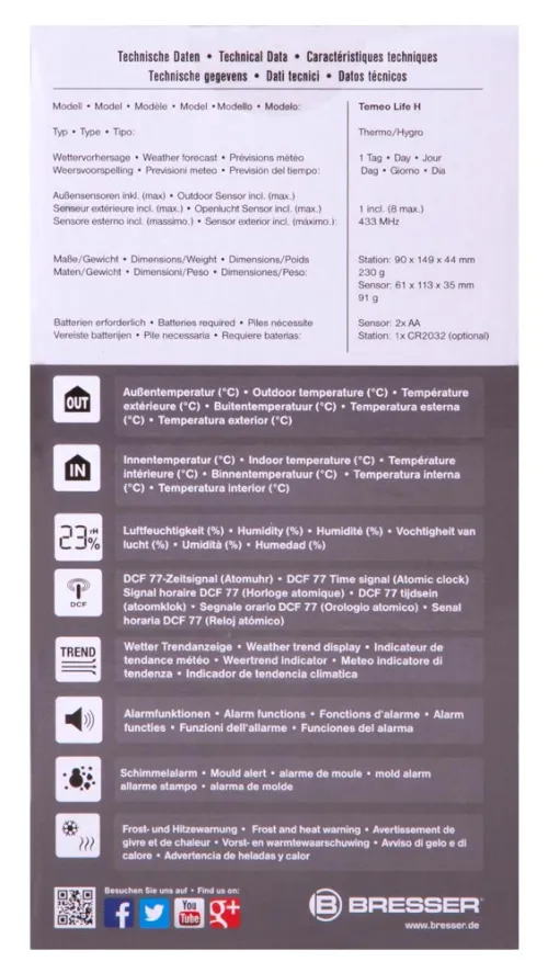 resim Bresser Temeo Life H Weather Station with Color Display, black,  14