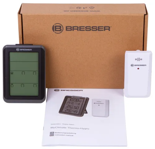 resim Bresser MyClimate Thermo/Hygrometer Clock, white,  4