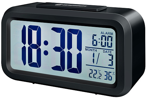 foto Bresser MyTime Duo LCD Alarm Clock, black